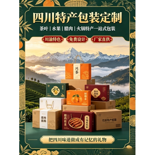 四川纸箱礼盒定制厂家：电商纸箱 / 水果礼盒一站式解决方案